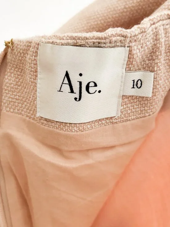 AJE Dorothy Flower Cotton and Linen Mini Skirt SZ 6 - Picture 11 of 12